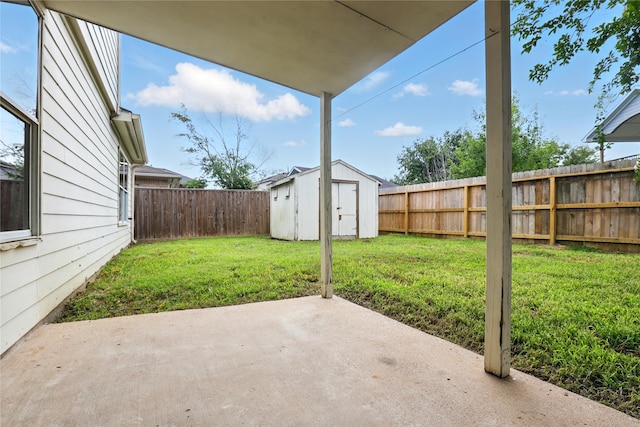 5318 Cilantro Ln, Baytown, TX 77521 - view of yard with a patio, a storage shed, and an outdoor structure