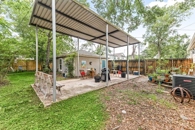 863 W 43rd St, Houston, TX 77018 - view of patio / terrace with central air condition unit and area for grilling