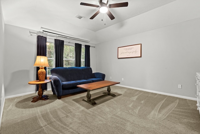 6503 Ambercrest Ct, Spring, TX 77389 - sitting room featuring ceiling fan, carpet floors, and baseboards