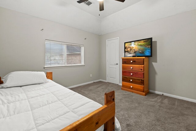 6503 Ambercrest Ct, Spring, TX 77389 - carpeted bedroom with baseboards and a ceiling fan