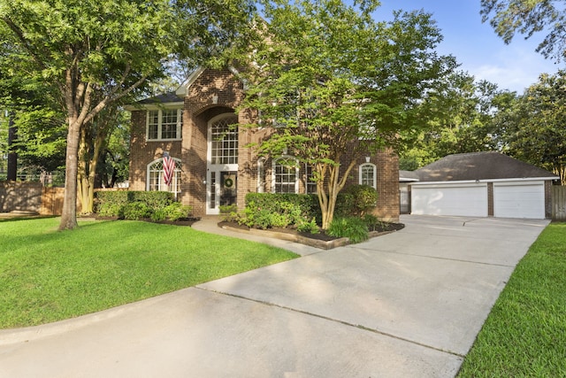6503 Ambercrest Ct, Spring, TX 77389 - traditional-style home with brick siding, a garage, and concrete driveway