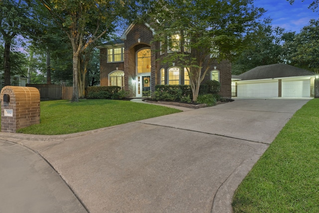 6503 Ambercrest Ct, Spring, TX 77389 - traditional-style house featuring a garage and brick siding