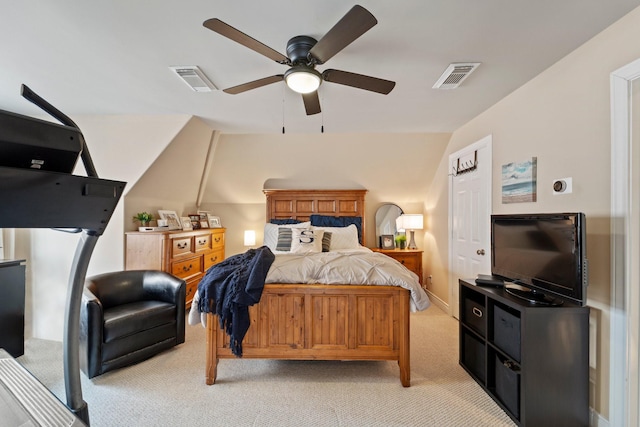 3219 N Pemberton Circle Dr, Houston, TX 77025 - bedroom featuring light carpet and a ceiling fan