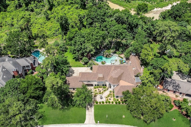3230 Ivy Falls Dr, Houston, TX 77068 - bird's eye view of a pool