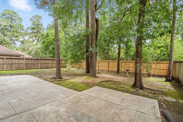 65 Hickory Oak Dr, The Woodlands, TX 77381 - fenced backyard with a patio area