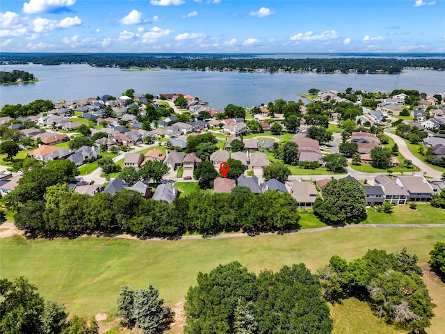 170 April Cv, Montgomery, TX 77356 - aerial view of residential area with a large body of water