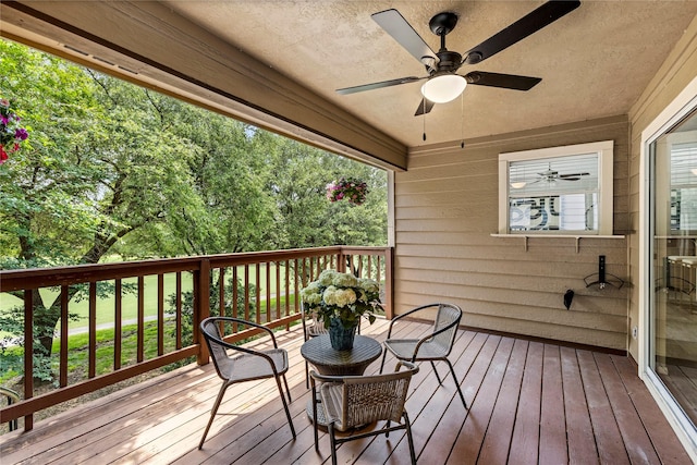 170 April Cv, Montgomery, TX 77356 - wooden terrace featuring ceiling fan