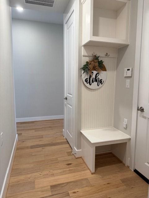 18714 Sweetwater Springs Dr, Cypress, TX 77433 - mudroom featuring light wood-style flooring and baseboards