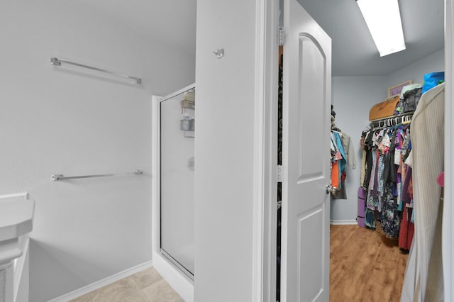 view of walk in closet