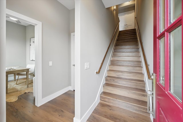 3104 Eunice St, Houston, TX 77009 - stairs with wood finished floors and baseboards