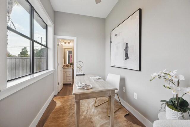 3104 Eunice St, Houston, TX 77009 - office space with baseboards and wood finished floors