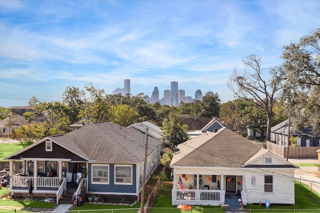 3104 Eunice St, Houston, TX 77009 - view of front of property featuring a porch and roof with shingles