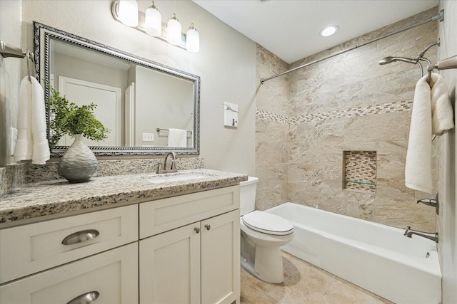 12709 Huntingwick Dr Unit 167, Houston, TX 77024 - full bath featuring toilet, shower / bath combination, and vanity