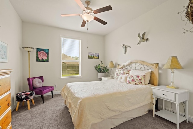 23440 Yaupon Hills Dr, New Caney, TX 77357 - bedroom featuring carpet flooring, baseboards, and a ceiling fan