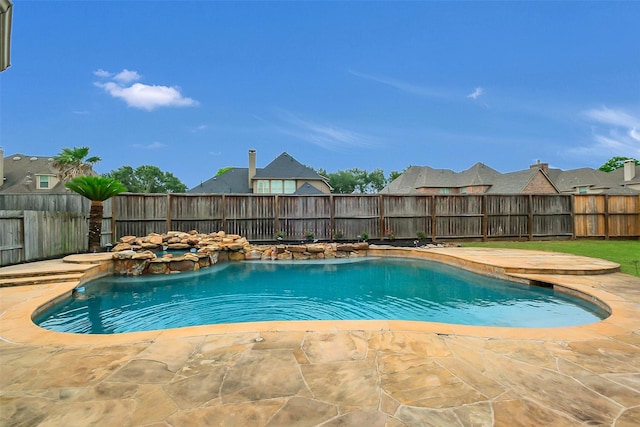 9619 Silver Birch Ct, Missouri City, TX 77459 - view of swimming pool with a fenced backyard and a patio area