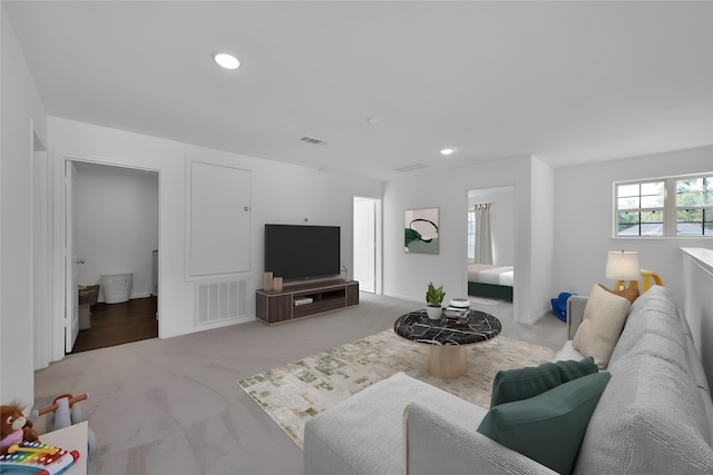 109 Chestnut Gate Dr, Conroe, TX 77378 - living room with light colored carpet and recessed lighting