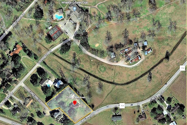 115 Old Caney Rd, Wharton, TX 77488 - map / location featuring property boundaries highlighted