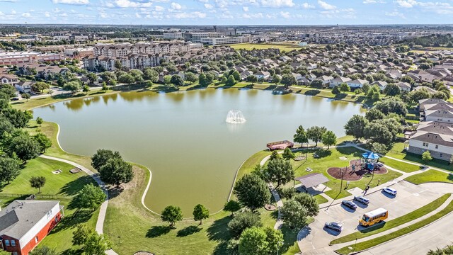 506 Stream Mill Ln, Katy, TX 77494 - aerial perspective of suburban area with a large body of water