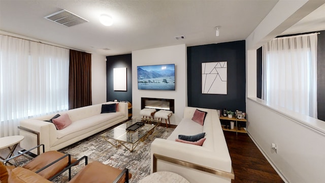 living room featuring wood finished floors