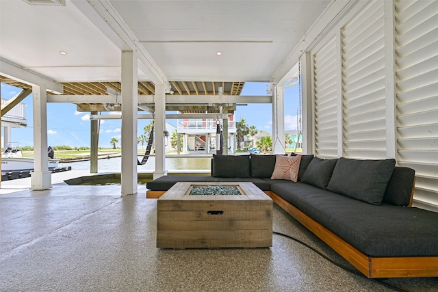 16716 Tahiti Way, Galveston, TX 77554 - sunroom featuring a water view