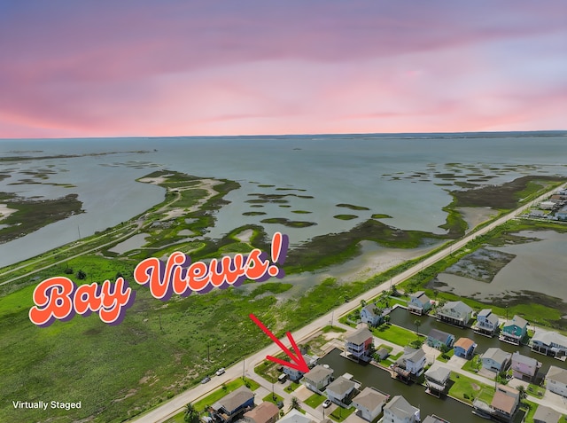 16716 Tahiti Way, Galveston, TX 77554 - aerial view at dusk of a water view