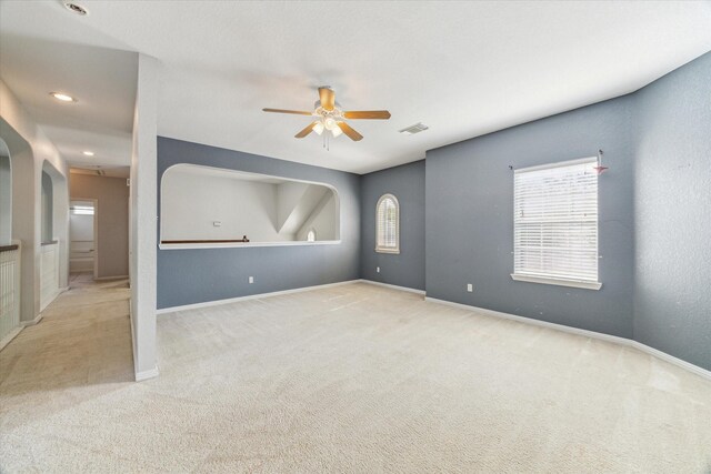 15127 Woodford Hollow Ln, Cypress, TX 77429 - unfurnished room with carpet floors, ceiling fan, and baseboards