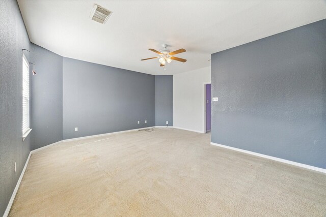 15127 Woodford Hollow Ln, Cypress, TX 77429 - spare room featuring ceiling fan, carpet flooring, and baseboards