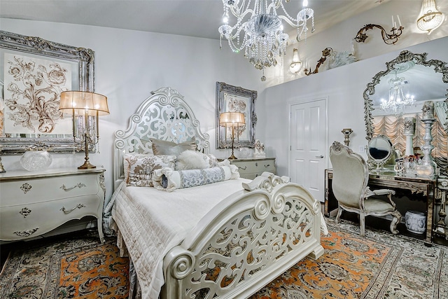 13600 Breton Ridge St Unit 25B, Houston, TX 77070 - bedroom featuring a chandelier