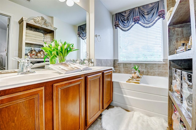 13600 Breton Ridge St Unit 25B, Houston, TX 77070 - bathroom with a bath and double vanity