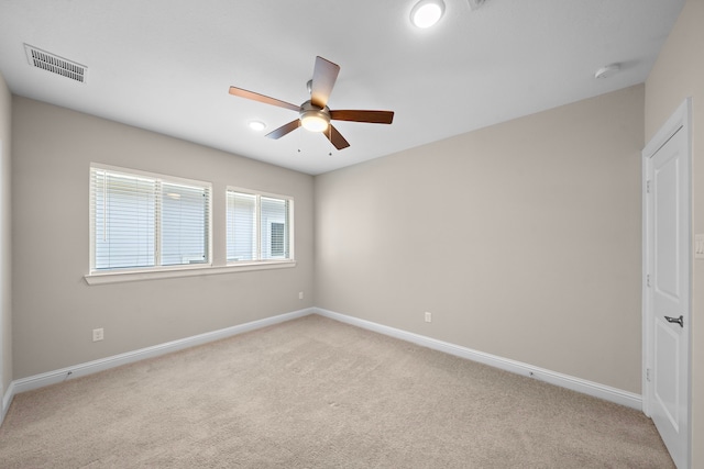 1404 Arkley Way, Houston, TX 77055 - unfurnished room with a ceiling fan, light colored carpet, baseboards, and a smoke detector