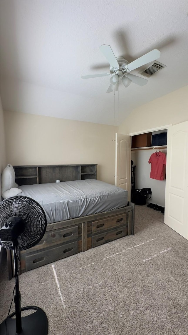 6514 Evening Rose Ln, Katy, TX 77449 - carpeted bedroom with a closet and a ceiling fan