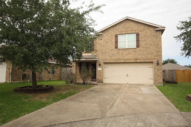 9914 Pearl Creek Ln, Rosharon, TX 77583 - traditional home featuring brick siding, an attached garage, and concrete driveway