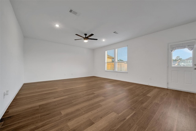 23431 Wrexham St, Spring, TX 77373 - spare room featuring wood finished floors, a ceiling fan, recessed lighting, and baseboards
