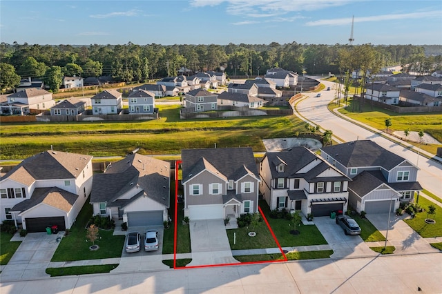 23431 Wrexham St, Spring, TX 77373 - aerial perspective of suburban area featuring property parcel outlined