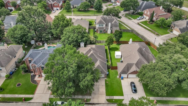 aerial view of residential area