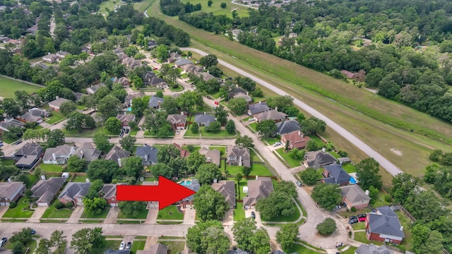 aerial view of residential area