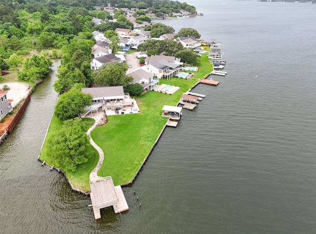 79 Lakeview Vlg, Conroe, TX 77356 - aerial view of residential area with a nearby body of water