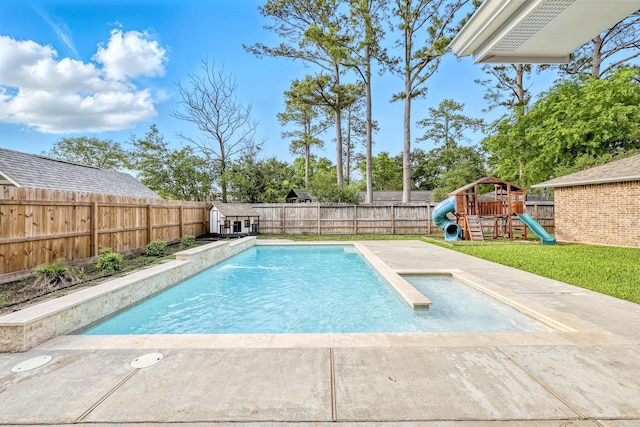 12318 Amado Dr, Houston, TX 77065 - view of swimming pool featuring a playground