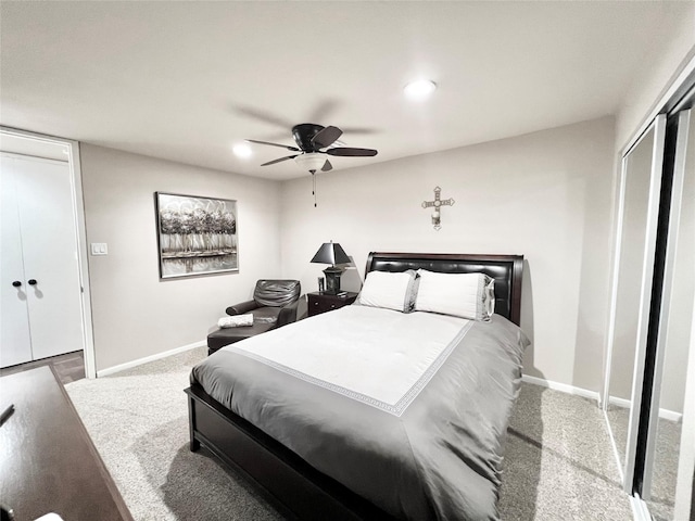 2016 Main St Unit Ph3, Houston, TX 77002 - bedroom featuring baseboards, a ceiling fan, and a closet