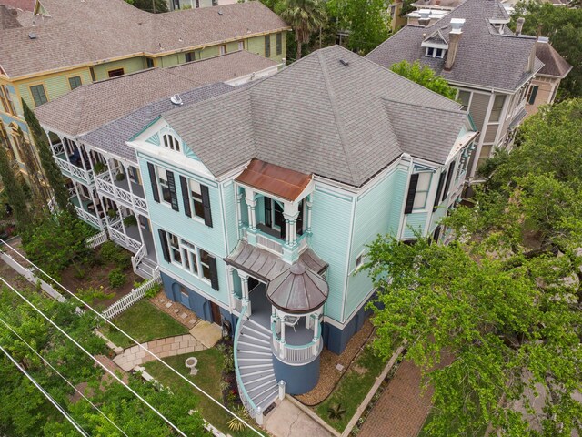 1827 Ball St, Galveston, TX 77550 - aerial view of property and surrounding area