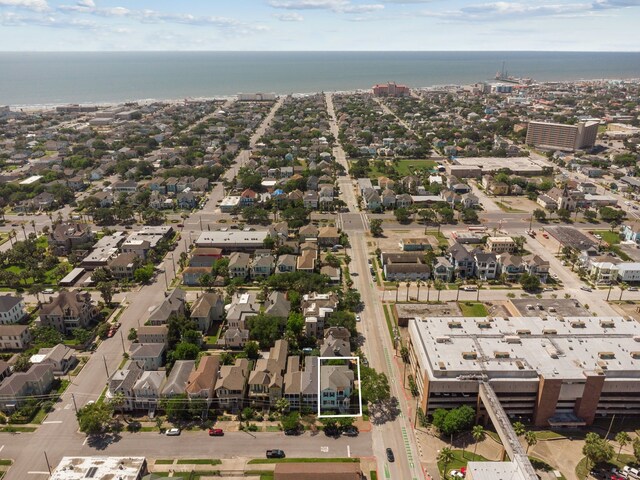1827 Ball St, Galveston, TX 77550 - aerial view of residential area with a large body of water
