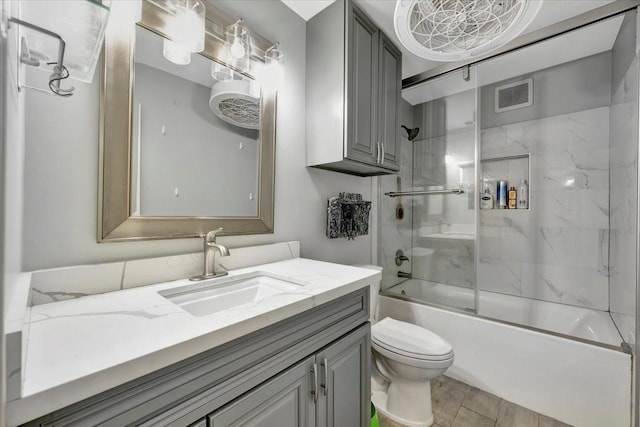 7027 Iowa Colony Blvd, Rosharon, TX 77583 - full bath with toilet, enclosed tub / shower combo, and vanity