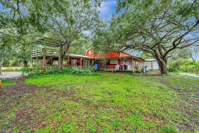 7027 Iowa Colony Blvd, Rosharon, TX 77583 - view of yard featuring a porch