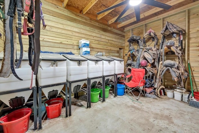 7027 Iowa Colony Blvd, Rosharon, TX 77583 - storage room featuring a ceiling fan