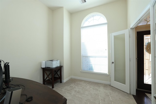 15623 Lavender Bay Ln, Cypress, TX 77429 - carpeted home office featuring baseboards