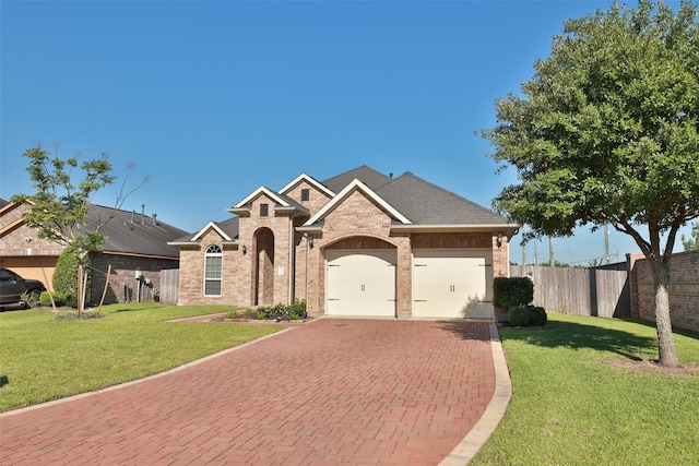15623 Lavender Bay Ln, Cypress, TX 77429 - traditional-style house with an attached garage, decorative driveway, and brick siding