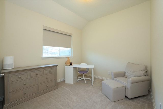 15623 Lavender Bay Ln, Cypress, TX 77429 - living area with light colored carpet, baseboards, and vaulted ceiling