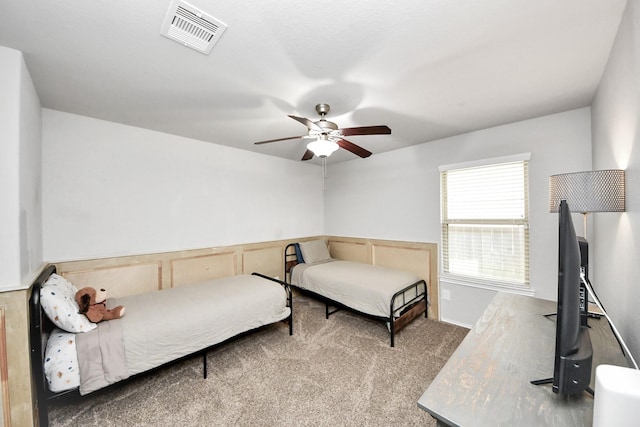 4827 San Gregorio Ln, Katy, TX 77493 - carpeted bedroom with ceiling fan