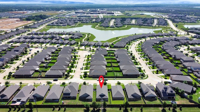 4827 San Gregorio Ln, Katy, TX 77493 - aerial view of residential area with a nearby body of water