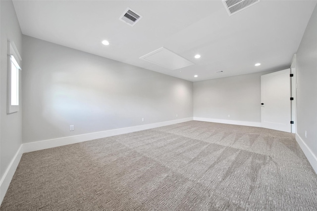 18829 Cypress Church Rd, Cypress, TX 77433 - empty room with attic access, recessed lighting, carpet, and baseboards